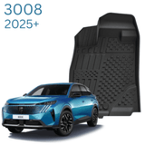 ®3W שטיחים 3D תואמי מקור לפיג'ו 3008 דור 3 שנים 2025+