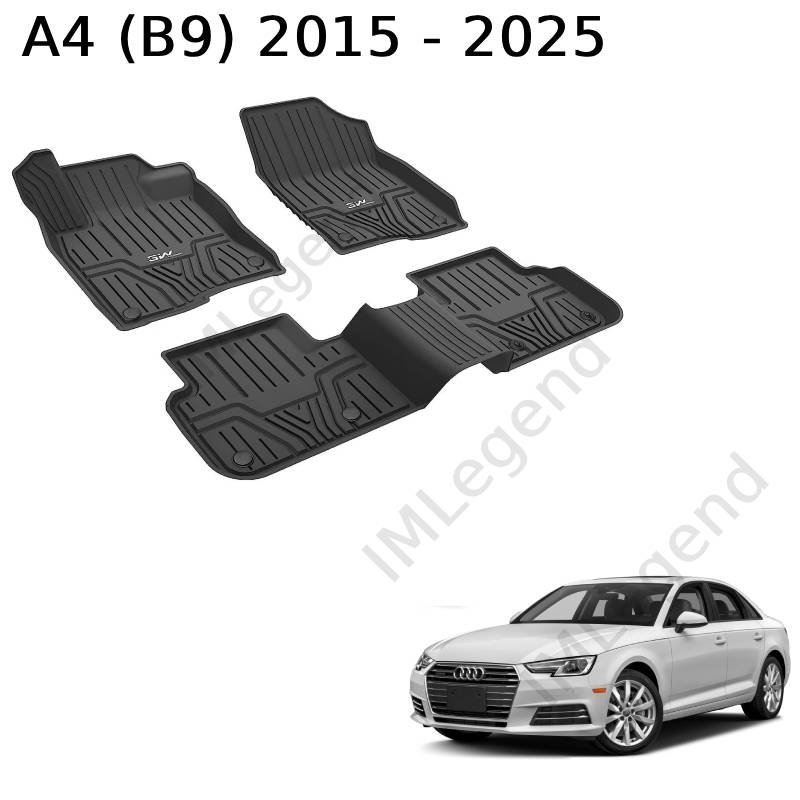 ®3W שטיחים תואמי מקור לאאודי A4 סדן שנים 2015-2025 B9