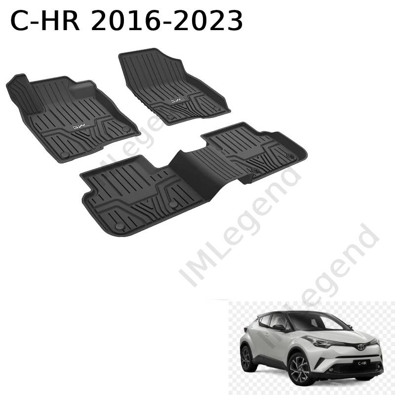 ®3W שטיחים תואמי מקור לטויוטה C-HR דור 1 שנים 2016-2023