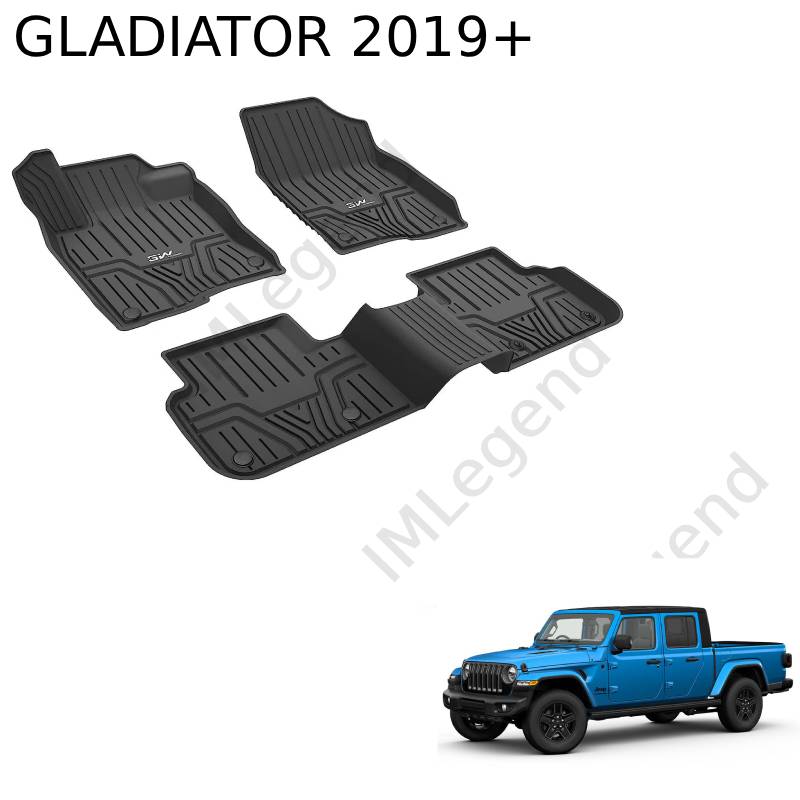 ®3W שטיחים תואמי מקור לג'יפ גלדיאטור 2019+