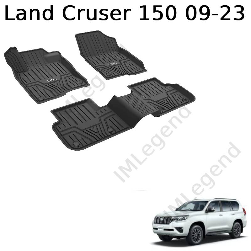 ®3W שטיחים תואמי מקור לטויוטה לנד קרוזר ארוך 2010-2023