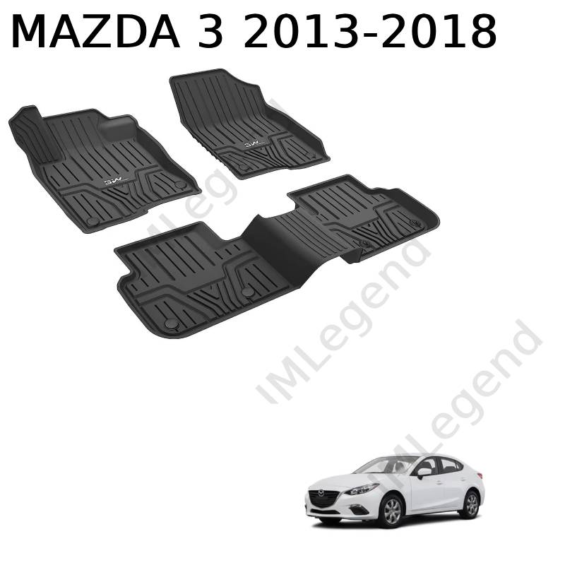 ®3W שטיחים למאזדה 3 סדן / הצ'בק דור 3 שנים 2013-2018