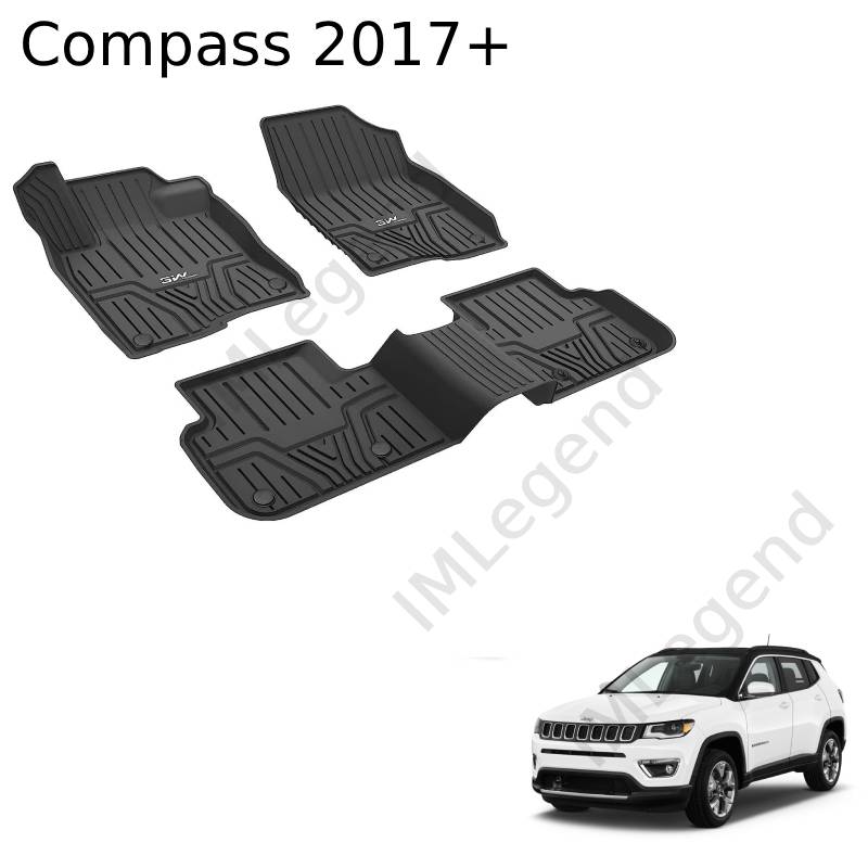 ®3W שטיחים לג'יפ קומפאס דור 2 שנת 2017+
