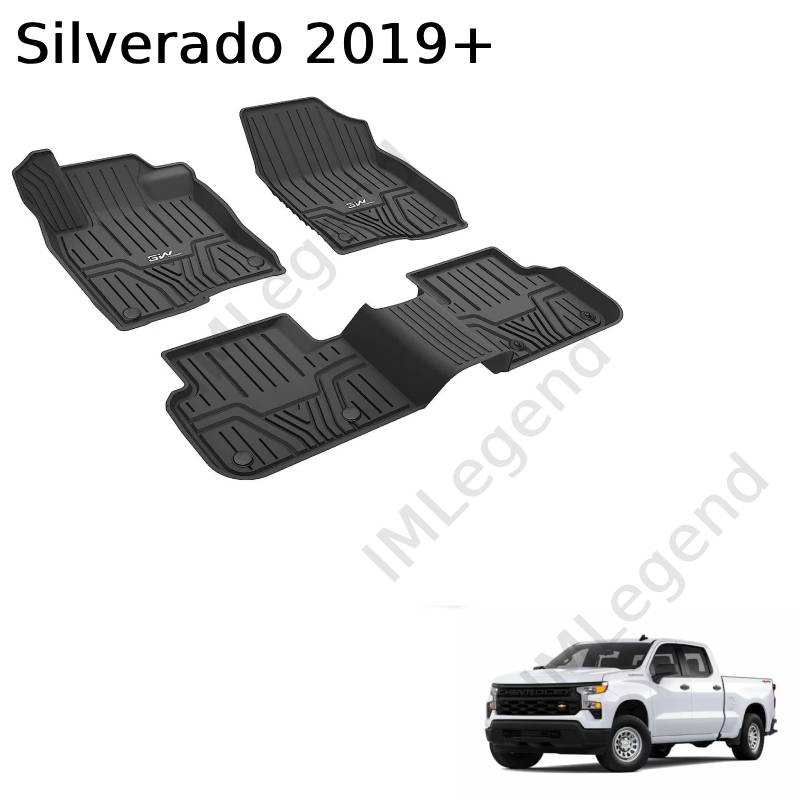 ®3W שטיחים לשברולט סילברדו דור 4 שנים 2019+ (דיזל)