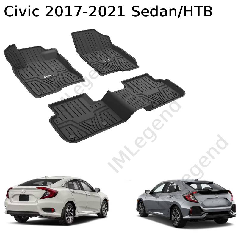 ®3W שטיחים תואמי מקור להונדה סיויק 2017-2021