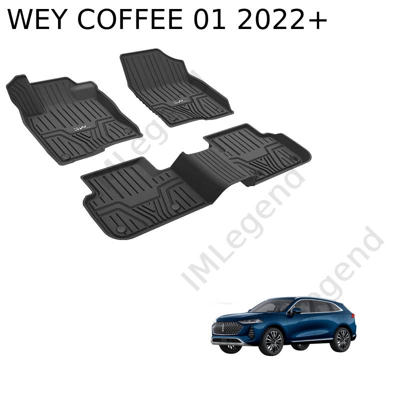 ®3W שטיחים תואמי מקור לWEY Coffee 01 שנת 2022+