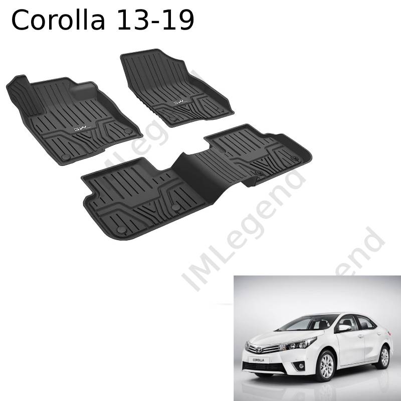 ®3W שטיחים תואמי מקור  לטויוטה קורולה E16 שנים 2013-2019