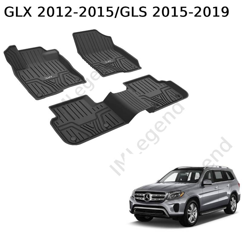 ®3W שטיחים תואמי מקור למרצדס GLX166 5d 2012-2015/GLS I X166 5d 2015-2019