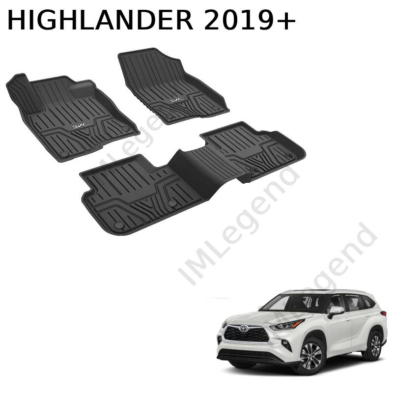®3W שטיחים תואמי מקור לטויוטה היילנדר 2019+