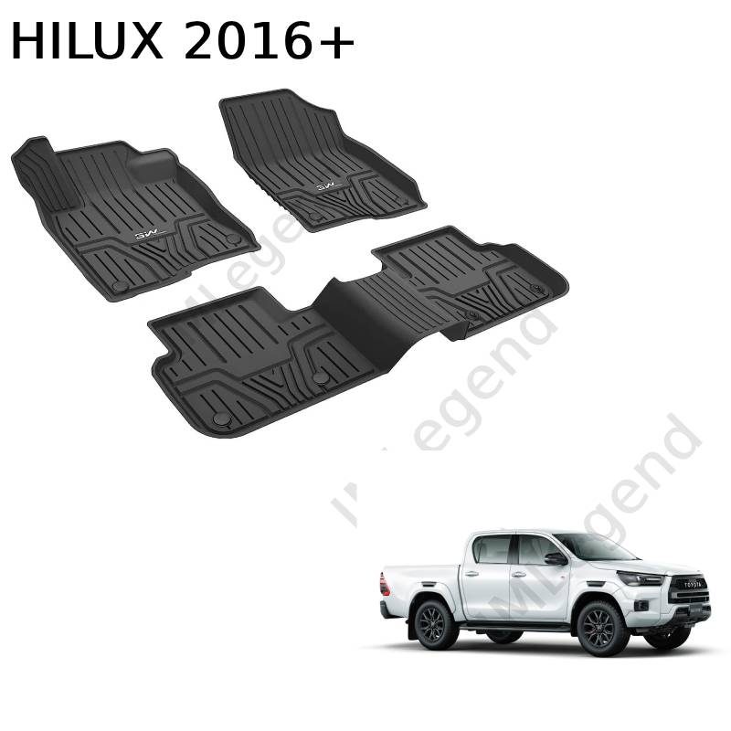 ®3W שטיחים תואמי מקור לטויוטה היילקס שנים 2016+