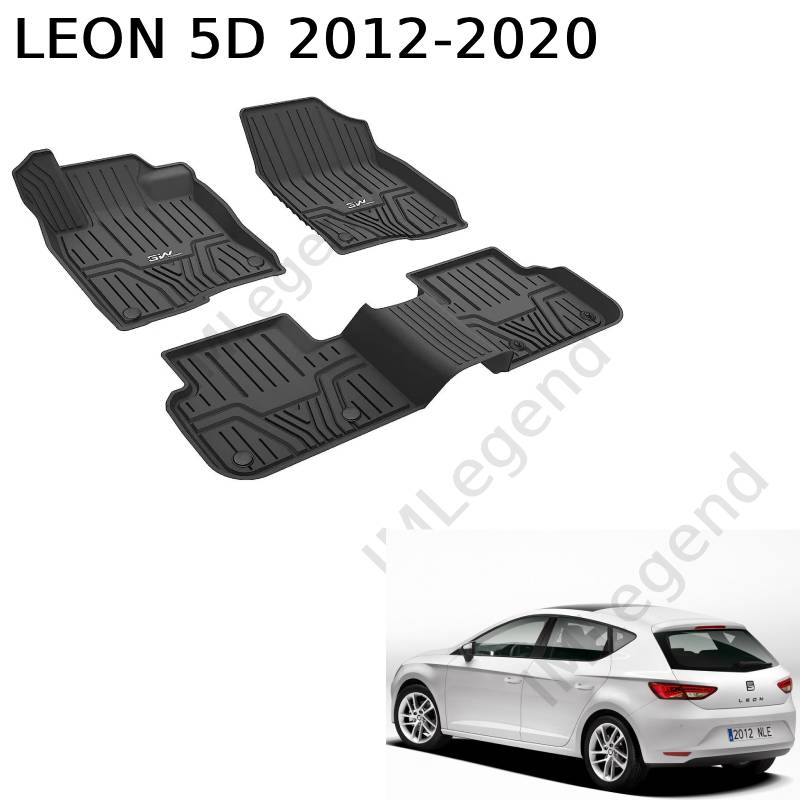 ®3W שטיחים תואמי מקור לסיאט לאון דור 3 שנים 2012-2020