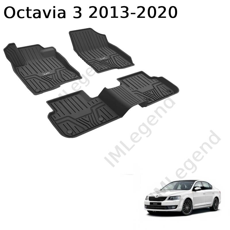 ®3W שטיחים לסקודה אוקטביה דור 3 שנים 2013-2020