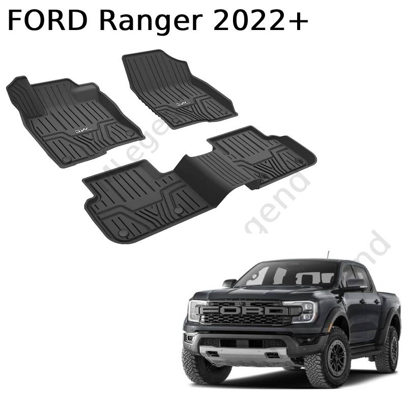 ®3W שטיחים 3D תואמי מקור לפורד רנג'ר דור 6 2022+