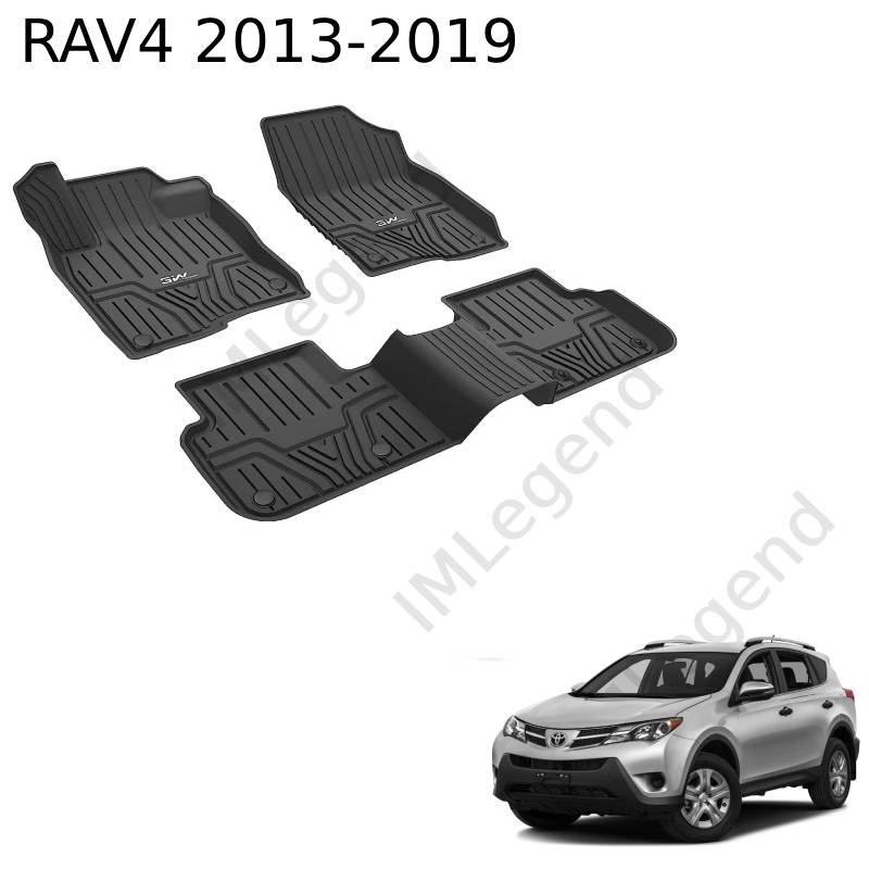 ®3W שטיחים תואמי מקור לטויוטה ראב 4 דור 4 שנים 2013-2019