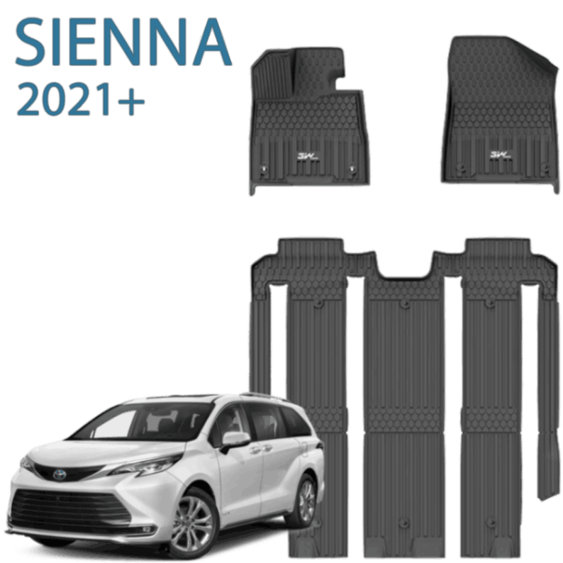 ®3W שטיחים 3D תואמי מקור לטויוטה סיינה שנת 2021+