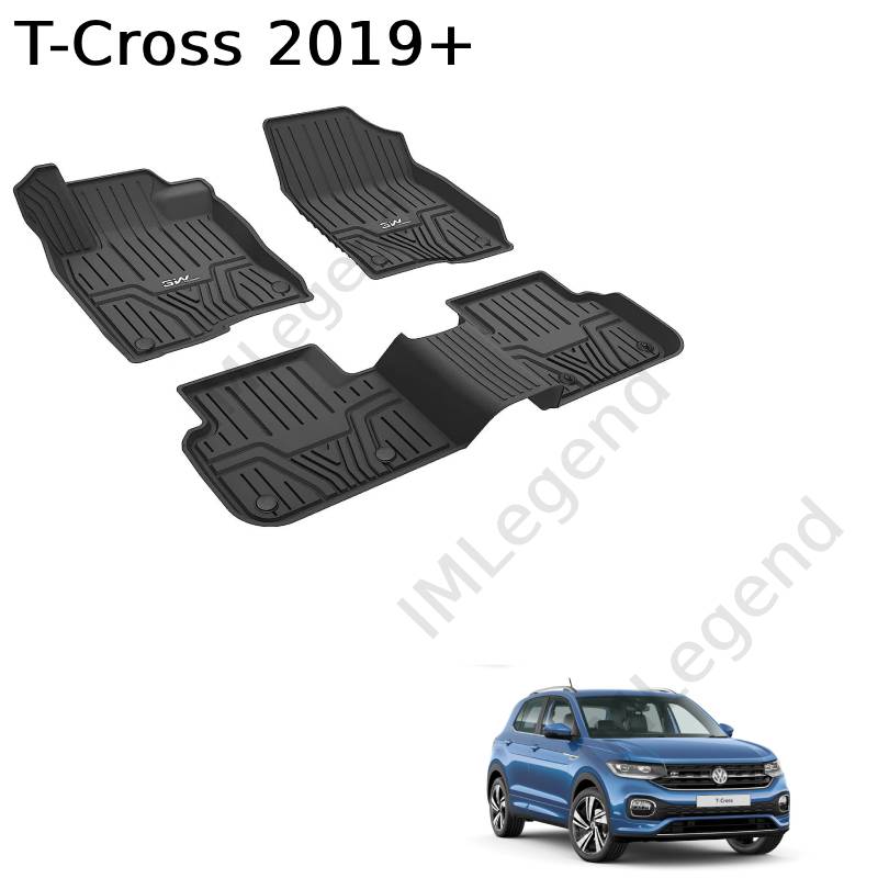 ®3W שטיחים תואמי מקור לפולקסווגן טי קרוס 2019+