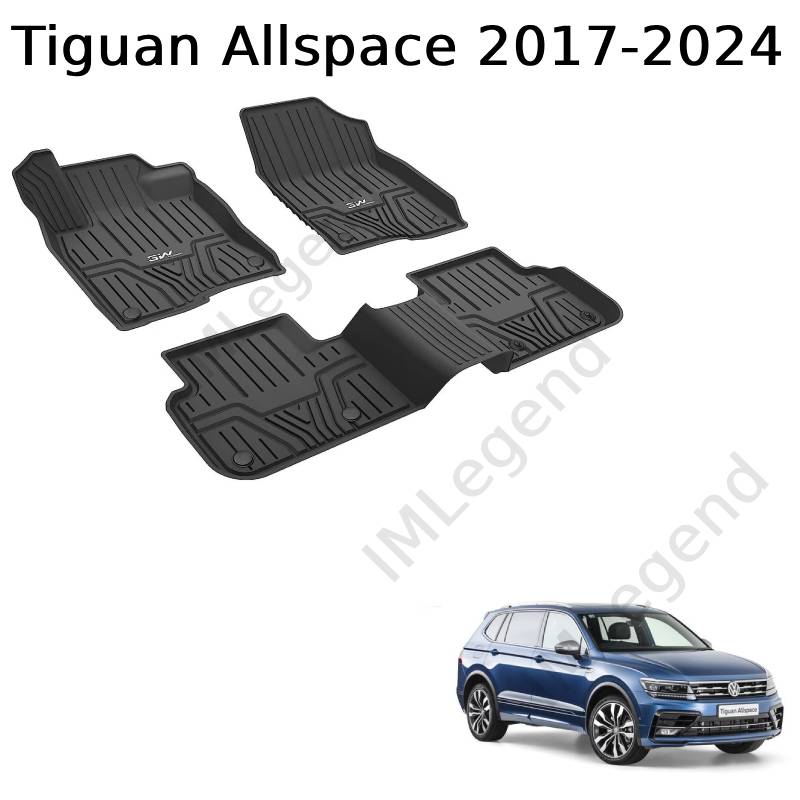 ®3W שטיחים תואמי מקור לפולקסווגן טיגואן אולספייס 7 מקומות שנים 2017-2026