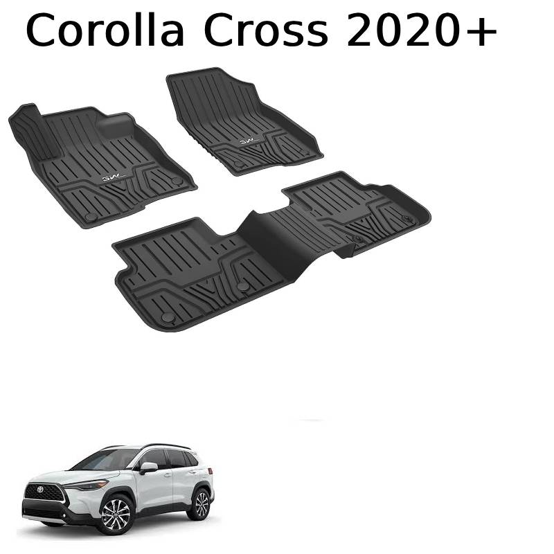 ®3W שטיחים תואמי מקור לטויוטה קורולה קרוס שנת 2020+
